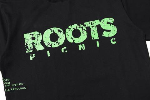 alkuun Vlone roots picnic tee musta miehet 24N0251