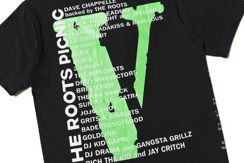 alkuun Vlone roots picnic tee musta miehet 24N0251