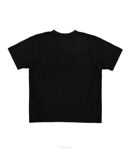 alkuun Vlone tekstiviesti t-paita musta (ilman v) rajoitettu erä miehet 24N0124