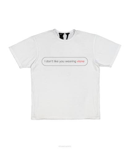 alkuun Vlone tekstiviesti t-paita valkoinen (v) rajoitettu erä miehet 24N0132