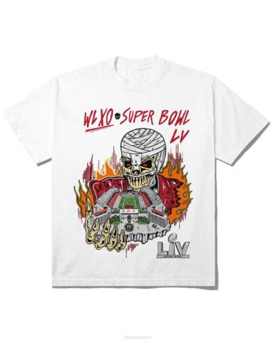 alkuun Vlone the weeknd warren lotas xo super bowl lv t-paita miehet 24N0168