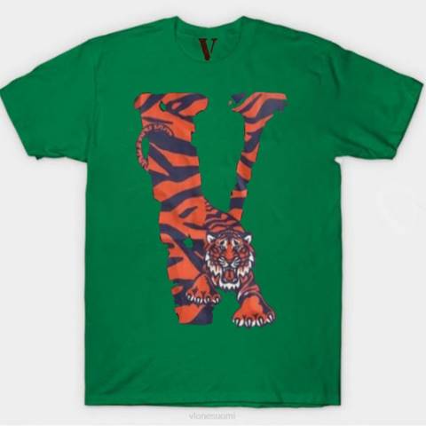 alkuun Vlone tiikerin muotoinen t-paita miehet 24N0270