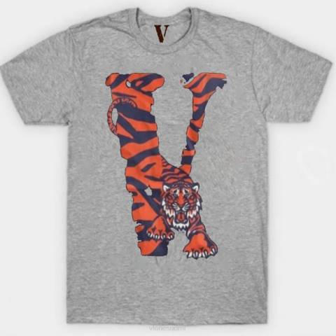 alkuun Vlone tiikerin muotoinen t-paita miehet 24N0270
