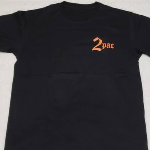 alkuun Vlone tupac cross musta t-paita miehet 24N0190