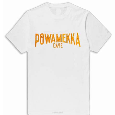 alkuun Vlone tupac powamekka cafe valkoinen t-paita miehet 24N0192