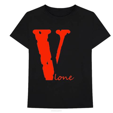 alkuun Vlone v yksinäinen t-paita miehet 24N0316