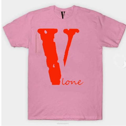 alkuun Vlone v yksinäinen t-paita miehet 24N0316