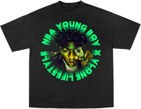 alkuun Vlone youngboy nba cross roads tee miehet 24N0245