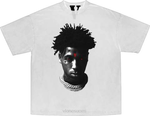 alkuun Vlone youngboy nba viikatemies lapsen valkoinen tee miehet 24N0237